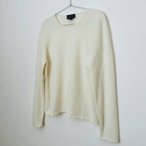Charter Club 2-ply cashmere cozy sweater off white color - Picture 6 of 7